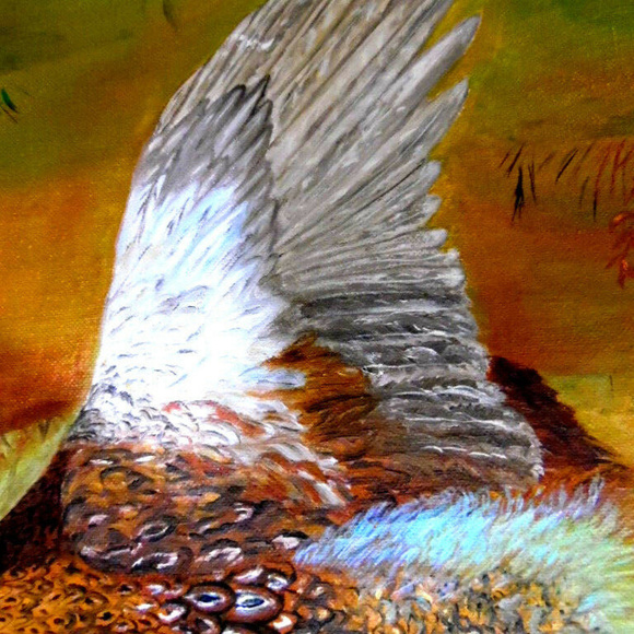 Original Fall trees Art Farm Wall Art Bird